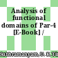 Analysis of functional domains of Par-4 [E-Book] /