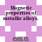 Magnetic properties of metallic alloys.