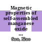 Magnetic properties of self-assembled manganese oxide and iron oxide nanoparticles : spin structure and composition [E-Book] /