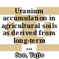 Uranium accumulation in agricultural soils as derived from long-term phosphorus fertilizer applications [E-Book] /