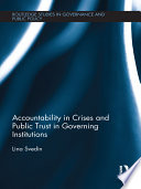 Accountability in crises and public trust in governing institutions [E-Book] /