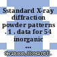 Sstandard X-ray diffraction powder patterns . 1 . data for 54 inorganic substances /