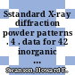 Sstandard X-ray diffraction powder patterns . 4 . data for 42 inorganic substances /