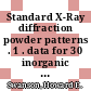 Standard X-Ray diffraction powder patterns . 1 . data for 30 inorganic substances /