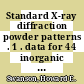 Standard X-ray diffraction powder patterns . 1 . data for 44 inorganic substances /