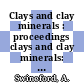 Clays and clay minerals : proceedings clays and clay minerals: national conference 10 : Austin, TX, 14.10.61-18.10.61 /