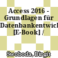 Access 2016 - Grundlagen für Datenbankentwickler [E-Book] /