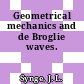 Geometrical mechanics and de Broglie waves.