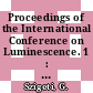 Proceedings of the International Conference on Luminescence. 1 : Budapest, 1966 /