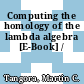 Computing the homology of the lambda algebra [E-Book] /