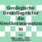 Geologische Grundlagen für die Geothermienutzung in Nordost Deutschland : Blatt Finsterwalde / Cottbus : Kartenwerk 1:200000.