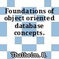 Foundations of object oriented database concepts.
