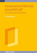 Computational methods using MATLAB : an introduction for physicists [E-Book] /