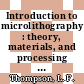 Introduction to microlithography : theory, materials, and processing [E-Book] /
