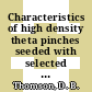 Characteristics of high density theta pinches seeded with selected high z elements /