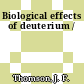 Biological effects of deuterium /