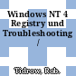 Windows NT 4 Registry und Troubleshooting /