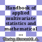 Handbook of applied multivariate statistics and mathematical modeling [E-Book] /