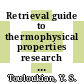 Retrieval guide to thermophysical properties research literature. 1,1.