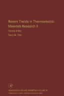 Recent trends in thermoelectric materials research. 2 /