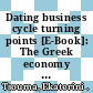 Dating business cycle turning points [E-Book]: The Greek economy during 1970-2012 and the recent recession /
