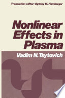 Nonlinear Effects in Plasma [E-Book] /