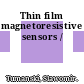 Thin film magnetoresistive sensors /