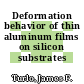 Deformation behavior of thin aluminum films on silicon substrates /