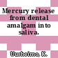 Mercury release from dental amalgam into saliva.