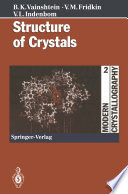 Structure of Crystals [E-Book] /