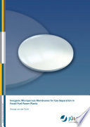 Inorganic microporous membranes for gas separation in fossil fuel power plants [E-Book] /