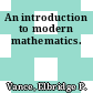 An introduction to modern mathematics.