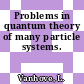 Problems in quantum theory of many particle systems.