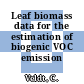 Leaf biomass data for the estimation of biogenic VOC emission /