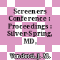 Screeners Conference : Proceedings : Silver-Spring, MD, 22.05.75-23.05.75.