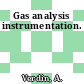 Gas analysis instrumentation.