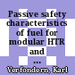 Passive safety characteristics of fuel for modular HTR and fuel performance modeling under accident conditions /