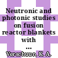 Neutronic and photonic studies on fusion reactor blankets with low lithium and tritium inventories [E-Book] /