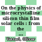 On the physics of microcrystalline silicon thin film solar cells : from the material to devices with high conversion efficiencies [E-Book] /
