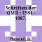 Schriften der GMD : 1984 - 1987.