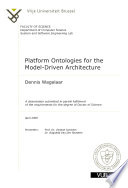 Platform ontologies for the model-driven architecture [E-Book] /