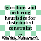 lgorithms and ordering heuristics for distributed constraint satisfaction problems / [E-Book]
