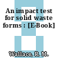 An impact test for solid waste forms : [E-Book]