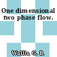 One dimensional two phase flow.