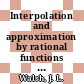 Interpolation and approximation by rational functions in the complex domain.