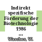 Indirekt spezifische Förderung der Biotechnologie 1986 - 1989: Auswertung der Fördermassnahmen, Darstellung geförderter Aktivitäten.