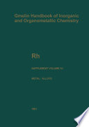 Rh Rhodium [E-Book] : Coordination Compounds with O- and N-Containing Ligands /
