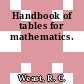 Handbook of tables for mathematics.