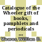 Catalogue of the Wheeler gift of books, pamphlets and periodicals in the library of the American Institute of Electrical Engineers vol 0002.
