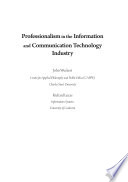 Professionalism in the information and communication technology industry [E-Book] /